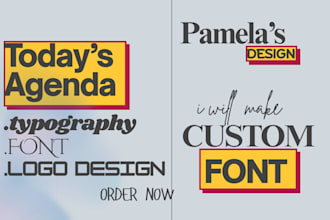make a custom font typeface kinetic typography font design for your business