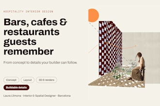 design the interior concept for your bar, cafe or restaurant