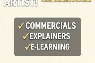 provide engaging voiceover for your product service books demo you name it