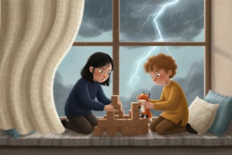 llustrate children story book illustration, children story