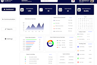 design a modern and professional dashboard UI UX design