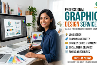 graphic design business card and logo design banner, poster