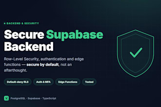build a secure supabase backend with rls and auth