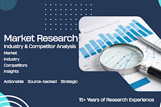 conduct market research, industry analysis and competitor research