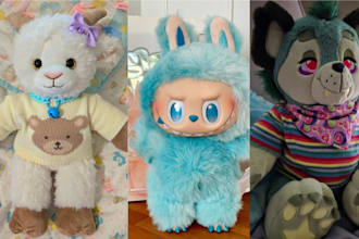 create handmade soft custom plush toy stuffed animals plushie crochet kawaii