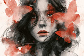 draw a digital watercolor illustration