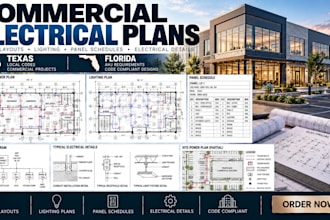 create commercial electrical plans and power layouts in texas, florida
