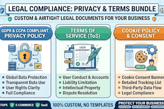 draft custom gdpr and ccpa compliant privacy policy and terms of service