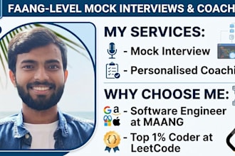 take mock interview and coach for interview preparation at maang