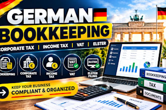 do german bookkeeping, corporate tax, income tax, vat and elster filing