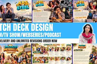 design a cinematic film, TV show and pitch deck presentation
