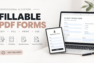 design fillable pdf, create interactive PDF forms professionally