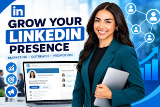 be your linkedin marketing manager for growth and promotion