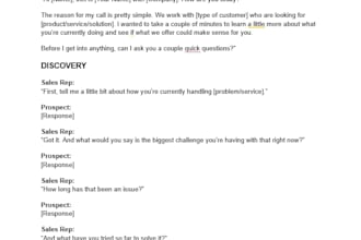 write a professional cold calling script for your business