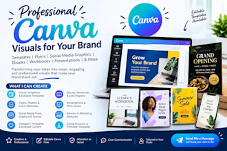 design professional workbook, freebie and canva template