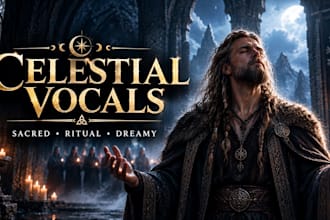 sing celestial vocals, sacred choir, norse, ritual chants, occult, dreamy vocals