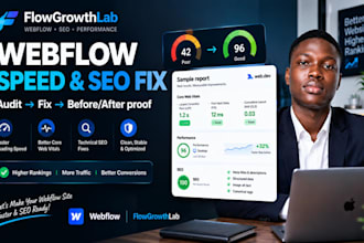 fix webflow speed, core web vitals and technical SEO issues