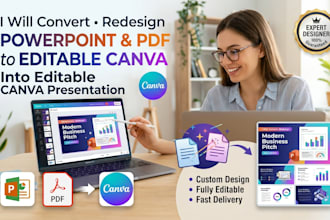 convert redesign powerpoint PDF into editable canva presentation