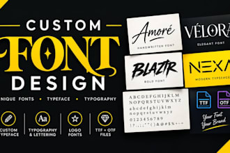 design a custom font, typeface, or typography for your brand or project