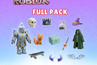 create custom roblox ugc accessories, hairs, 3d models and outfits