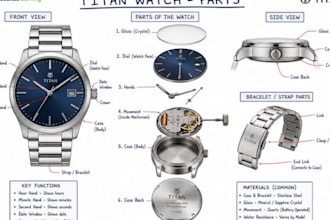 design a custom luxury skeleton watch with watch cad technical drawing
