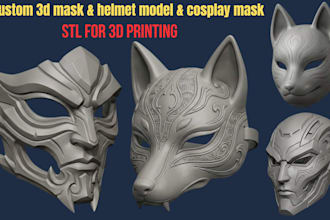 sculpt 3d mask halloween mask, 3d helmet cosplay mask anime mask for 3d printing