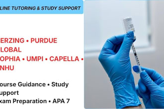 tutor you in herzing, purdue global, sophia, umpi, capella and snhu