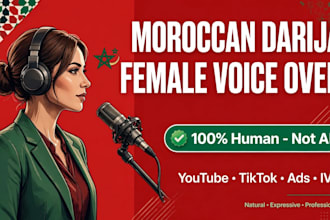 be your female moroccan darija voice over artist