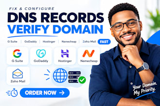 fix dns records verify domain g suite godaddy hostinger namecheap zoho mail fast