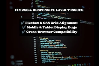 fix CSS responsive layout, flexbox, and grid issues