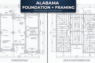 create alabama residential foundation and framing drawings