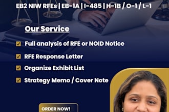 draft a strong uscis rfe or noid response for your immigration petition