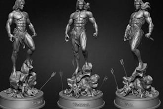 sculpt 3d figurines, bust, statues, keychain, realistic and stylized character