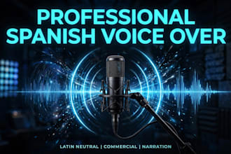 do professional spanish male voice over