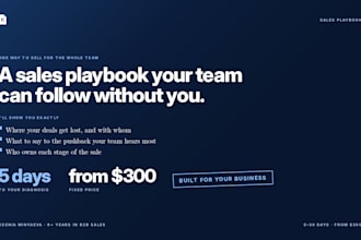 give you a sales playbook your team can follow without you