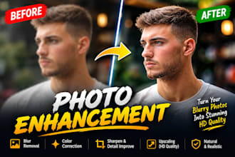 do photo retouching or photo enhancement