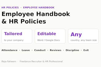 write your employee handbook and HR policies