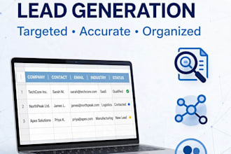 do professional web research and b2b lead generation