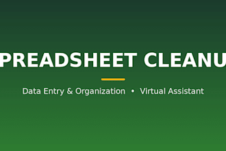 clean up and organize your messy spreadsheet or data file