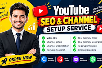 create, setup and optimize your youtube channel with SEO
