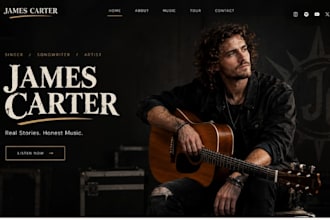design squarespace musician website artist portfolio dj website music booking