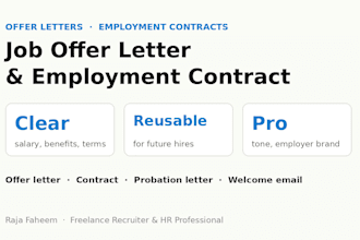write your job offer letter and employment contract