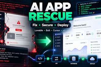 fix bugs and deploy your lovable, bolt, cursor or v0 app