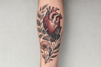 create a realism tattoo design with professional artwork