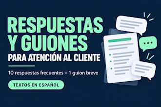 write customer service scripts and faq answers in spanish