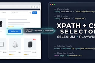 create xpath and css selectors for your web automation