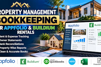do property management bookkeeping for appfolio and buildium rentals