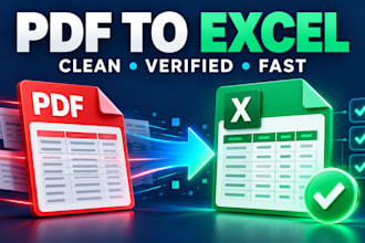 convert PDF tables to clean excel or CSV with validation