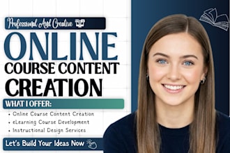create online course content elearning courses creation instructional design