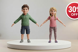 create 3d toy model, 3d character model, toy figurine, collectible toy, stl file